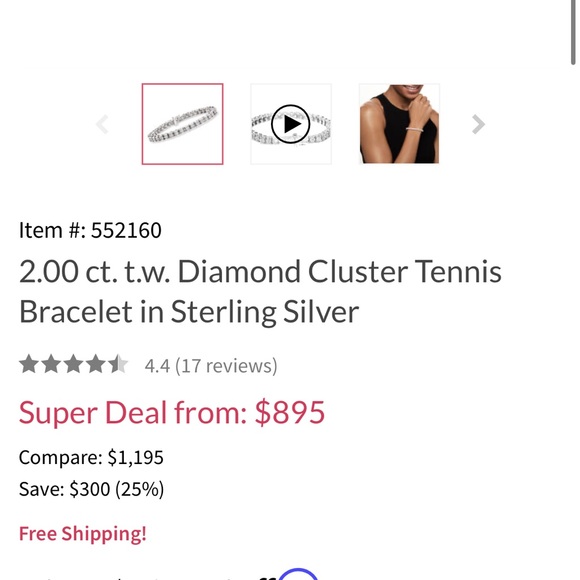 ROSS SIMONS 2.00 ct. t.w. Diamond Cluster Tennis Bracelet in Sterling Silver - Picture 2 of 15